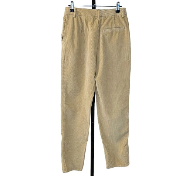 Aritzia Wilfred  Free Lennox Pant Corduroy Size 4 High Rise Tan Pleated - Picture 2 of 8
